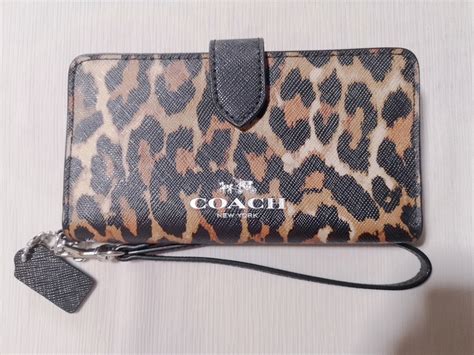 coach leopard wallet